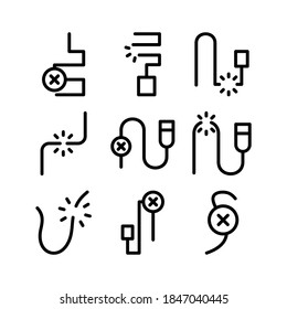 icono de salto de cable o logotipo símbolo de signo aislado ilustración vectorial - Colección de iconos vectoriales de estilo negro de alta calidad
