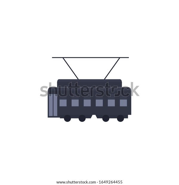 Cable bus vehicle fill style icon design,\
Transportation travel trip urban motor speed fast and driving theme\
Vector illustration