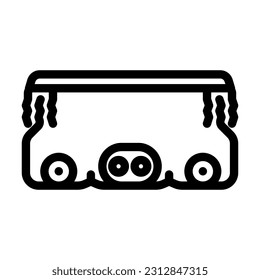 cable canal hardware furniture fitting line icon vector. cable canal hardware furniture fitting sign. isolated contour symbol black illustration