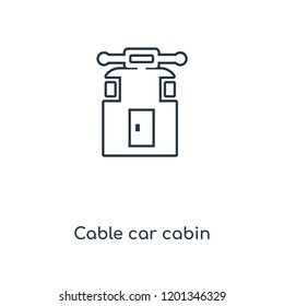 Cable car cabin concept line icon. Linear Cable car cabin concept outline symbol design. This simple element illustration can be used for web and mobile UI/UX.