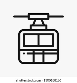 Cable car cabin concept line icon. Simple element illustration.  Cable car cabin concept outline symbol design. Can be used for web and mobile UI/UX . Modern vector style.