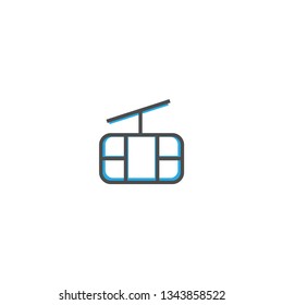 Cable car cabin icon design. Transportation icon vector illustration