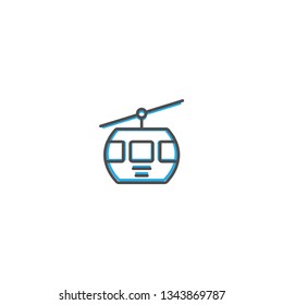 Cable car cabin icon design. Transportation icon vector illustration