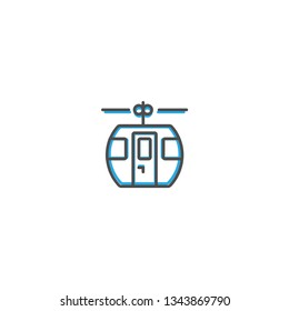 Cable car cabin icon design. Transportation icon vector illustration