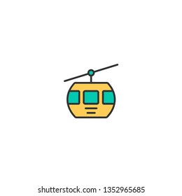 Cable car cabin icon design. Transportation icon vector illustration