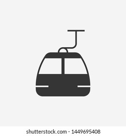 Cable car cabin icon. New trendy vector illustration symbol.