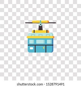 cable car cabin icon sign and symbol. cable car cabin color icon for website design and mobile app development. Simple Element from travel collection for mobile concept and web apps icon.