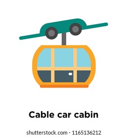 Cable car cabin icon vector isolated on white background, Cable car cabin transparent sign , snowy cold winter symbols