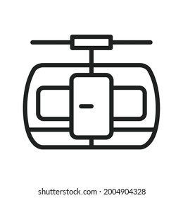 Imagen vectorial del icono Cabina de cable. También se puede usar para Fitness físico. Adecuado para aplicaciones móviles, aplicaciones web y medios impresos.