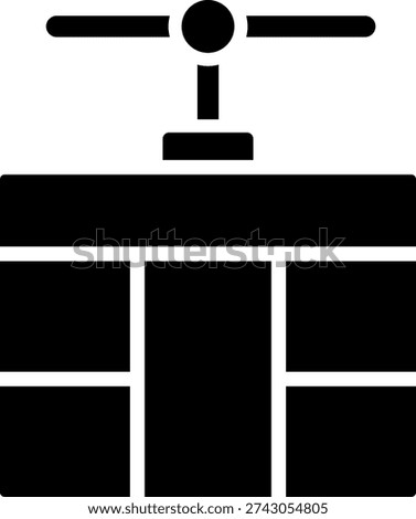 Cable car cabin Icon Vector Design