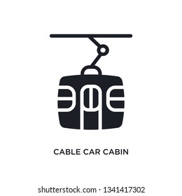 cable car cabin isolated icon. simple element illustration from winter concept icons. cable car cabin editable logo sign symbol design on white background. can be use for web and mobile