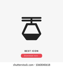 Cable car cabin sign icon vector, transport symbol vector illustration for web and mobil app isolated on grey background