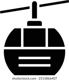 Ilustración de diseño de icono de Vector de cabina de teleférico