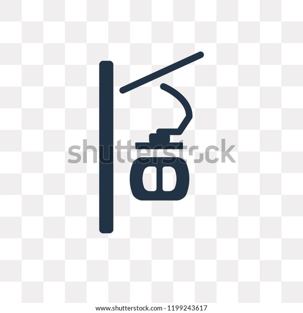 Cable car cabin vector icon isolated on
transparent background, Cable car cabin transparency concept can be
used web and mobile