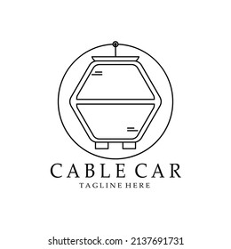 cable car or gondola logo design vector illustration