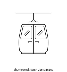 Cable car icon design isolated on white background