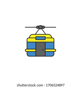 cable car icon illustration vector flat