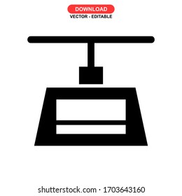cable car icon or logo isolated sign symbol vector illustration - high quality black style vector icons
