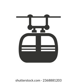 Cable car Icon on White Background - Simple Vector Illustration