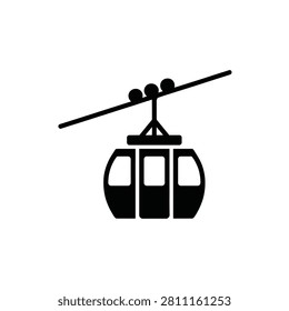 Cable car icon representing mountain transport and ropeway travel.