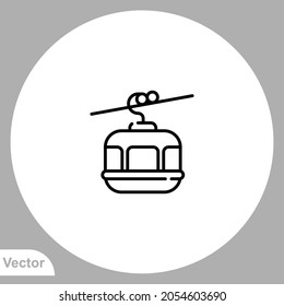 Cable car icon sign vector,Symbol, logo illustration for web and mobile