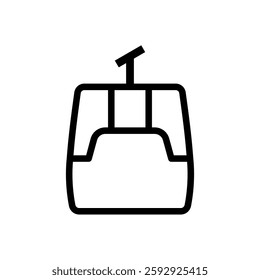 cable car icon, simple flat style, illustration, logo sign symbol pictogram template, for ui or ux isolated on white for mobile app, editable