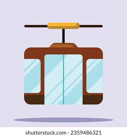 Cable car icon. Subtable ti place on transportation, vehicles, etc.