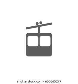 Cable car icon icon in trendy flat style isolated on white background. Symbol for your web site design, logo, app, UI. Vector illustration, EPS