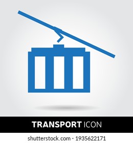 Cable Car icon in trendy style isolated on grey background. Transport symbol for your web site design, logo, app, UI. Eps10 vector illustration.