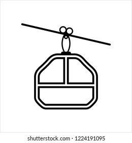 Cable Car Icon Vector Art Illustration
