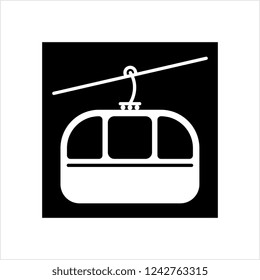 Cable Car Icon Vector Art Illustration