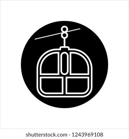 Cable Car Icon Vector Art Illustration