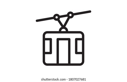 Icono de coche de cable Ilustración de arte vectorial
