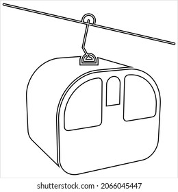 Icono de coche de cable Ilustración de arte vectorial