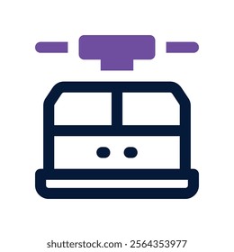 cable car icon. vector dual tone icon for your website, mobile, presentation, and logo design.