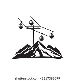 Cable car icon vector illustration template design.