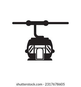 Diseño de la plantilla de ilustración del vector del icono del vehículo de cable.