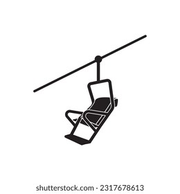 Diseño de la plantilla de ilustración del vector del icono del vehículo de cable.