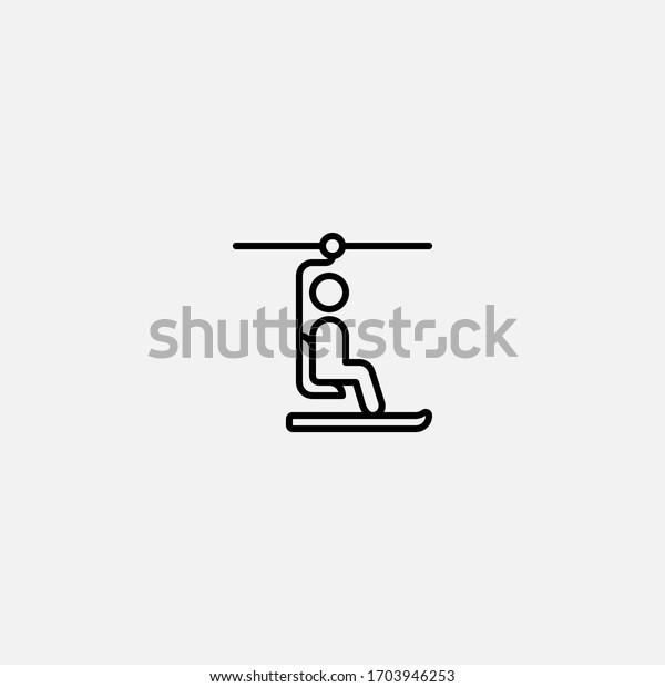 cable car icon vector\
illustrator sign