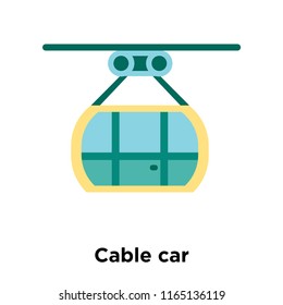 Cable car icon vector isolated on white background, Cable car transparent sign , snowy cold winter symbols
