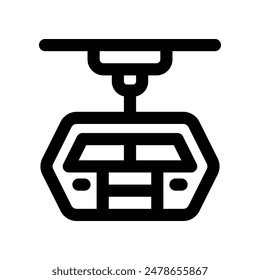 cable car icon. vector line icon for your website, mobile, presentation, and logo design.