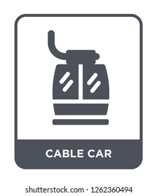 cable car icon vector on white background, cable car trendy filled icons from Travel collection, cable car simple element illustration