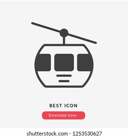 cable car icon vector. Cable car symbol.