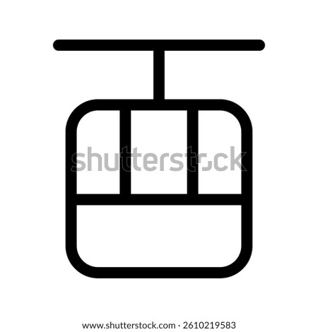 Cable Car Icon Vector Symbol Design Illustration