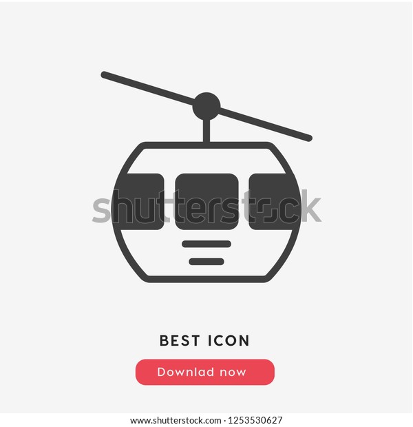 cable car icon vector.\
Cable car symbol.
