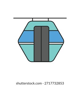 Icono de coche de cable con fondo blanco Vector Ilustración de stock
