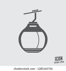 Cable car icon.Funicular vector sign.