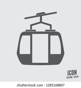 Cable car icon.Funicular vector sign.