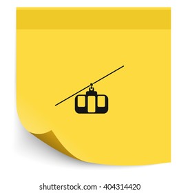 Cable car line icon.