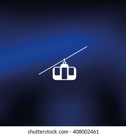 Cable car line icon.